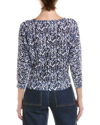 Nic & Zoe Indigo Crosshatch Sweater