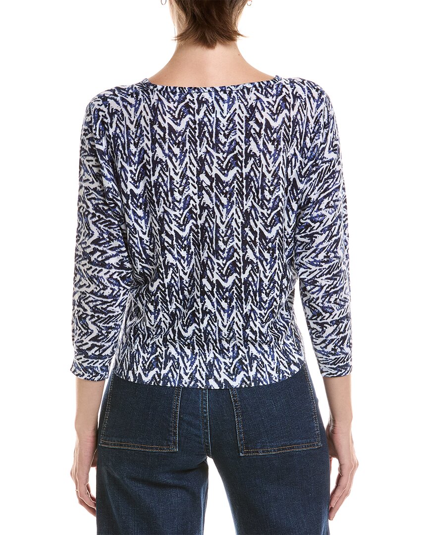 Nic & Zoe Indigo Crosshatch Sweater