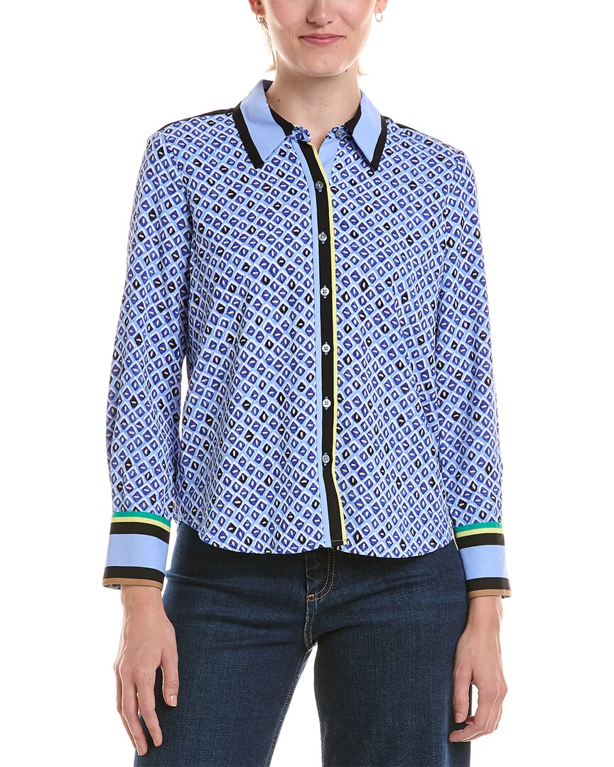 NIC & ZOE Nic & Zoe Petite Mosaic Trimmed Shirt