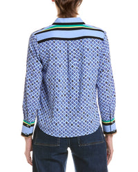NIC & ZOE Nic & Zoe Petite Mosaic Trimmed Shirt