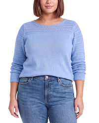 Nic+Zoe Placed Pointelle Sweater