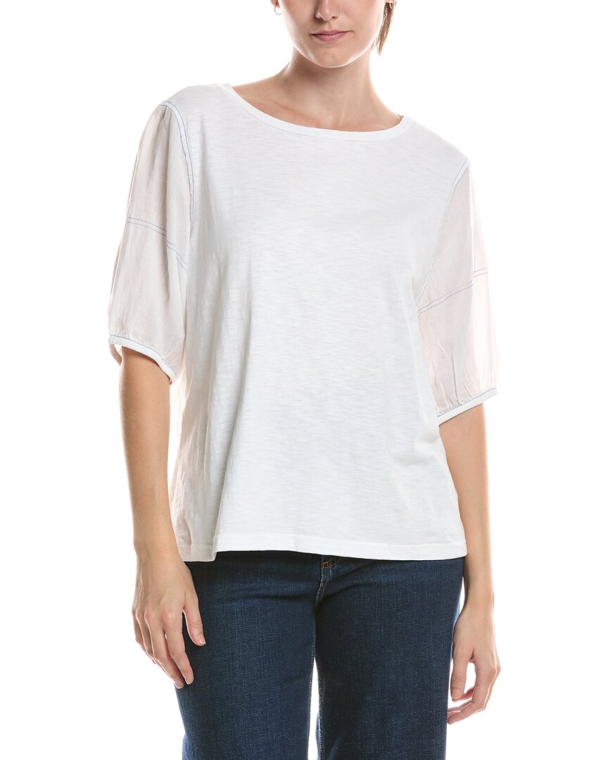 Nic & Zoe Linen Sleeve Cotton T-Shirt