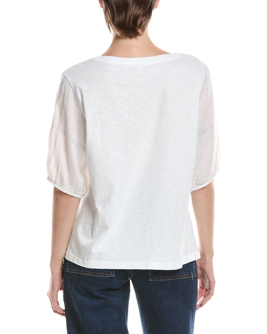Nic & Zoe Linen Sleeve Cotton T-Shirt