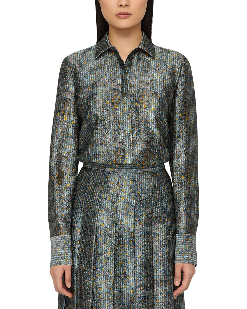Lafayette 148 New York Lafayette 148 New York Scottie Silk-Blend Blouse