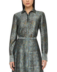 Lafayette 148 New York Lafayette 148 New York Scottie Silk-Blend Blouse