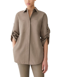 Lafayette 148 New York Lafayette 148 New York Tab Sleeve Patch Pocket Shirt