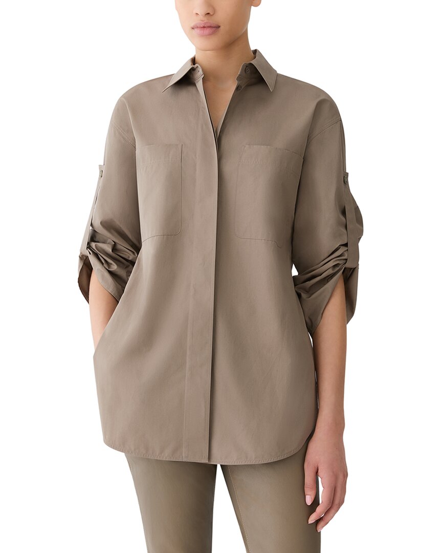 Lafayette 148 New York Lafayette 148 New York Tab Sleeve Patch Pocket Shirt