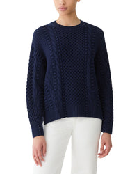 Lafayette 148 New York Lafayette 148 New York Mixed Stitch Crewneck Sweater