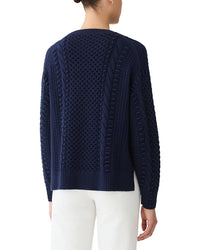 Lafayette 148 New York Lafayette 148 New York Mixed Stitch Crewneck Sweater