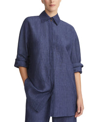 Lafayette 148 New York The Portrait Linen Shirt