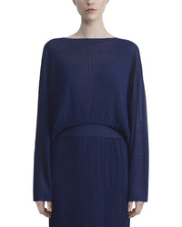 Lafayette 148 New York Pleated Dolman Silk Sweater