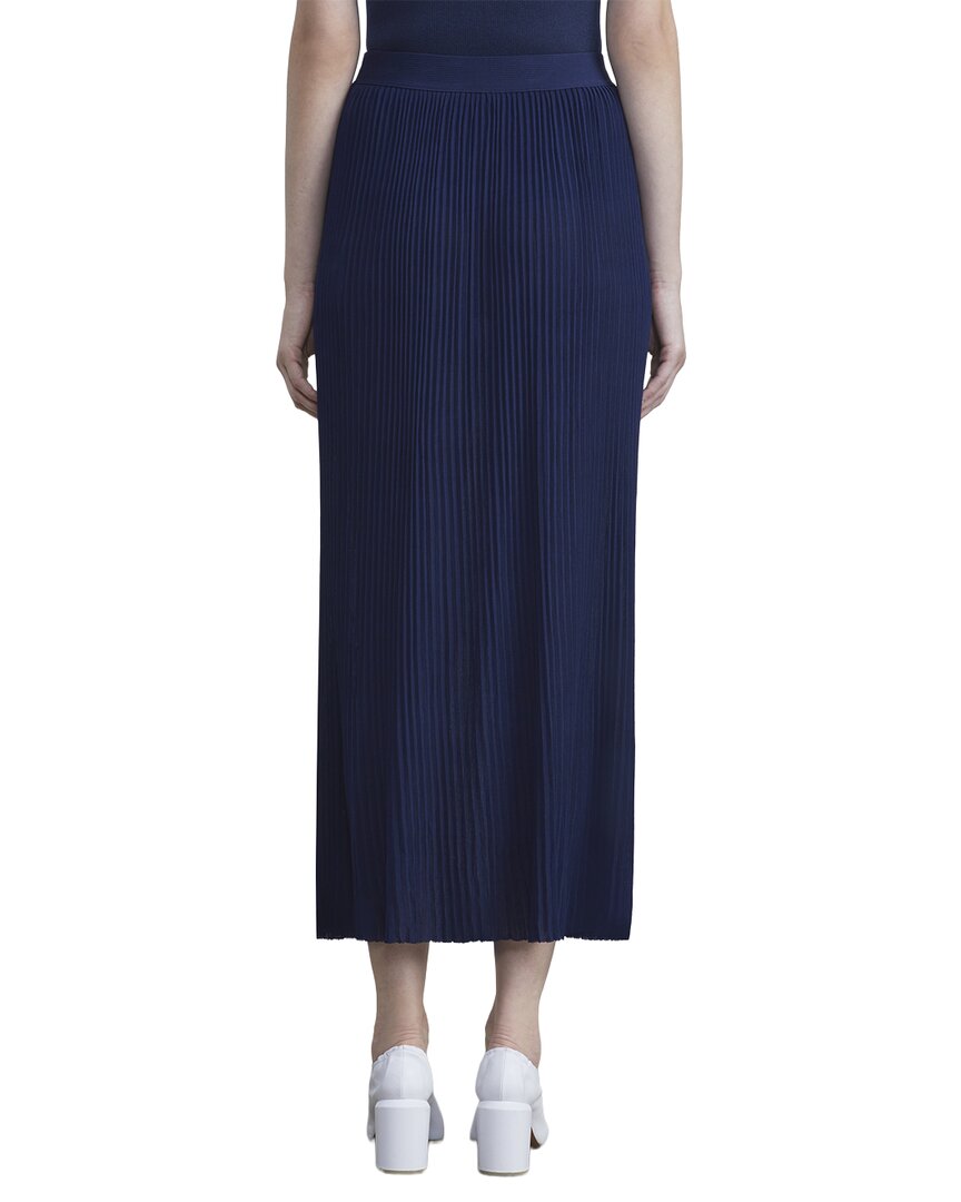 Lafayette 148 New York Pleated Knit Pull On Silk Skirt