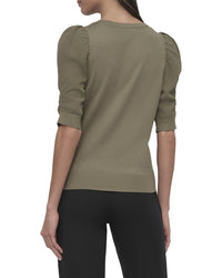 DKNY Dkny V-Neck Twist Sleeve Sweater