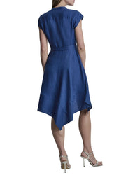 DKNY Dkny Cap Sleeve Linen Top