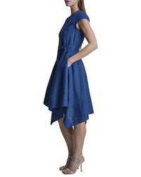 DKNY Dkny Cap Sleeve Linen Top