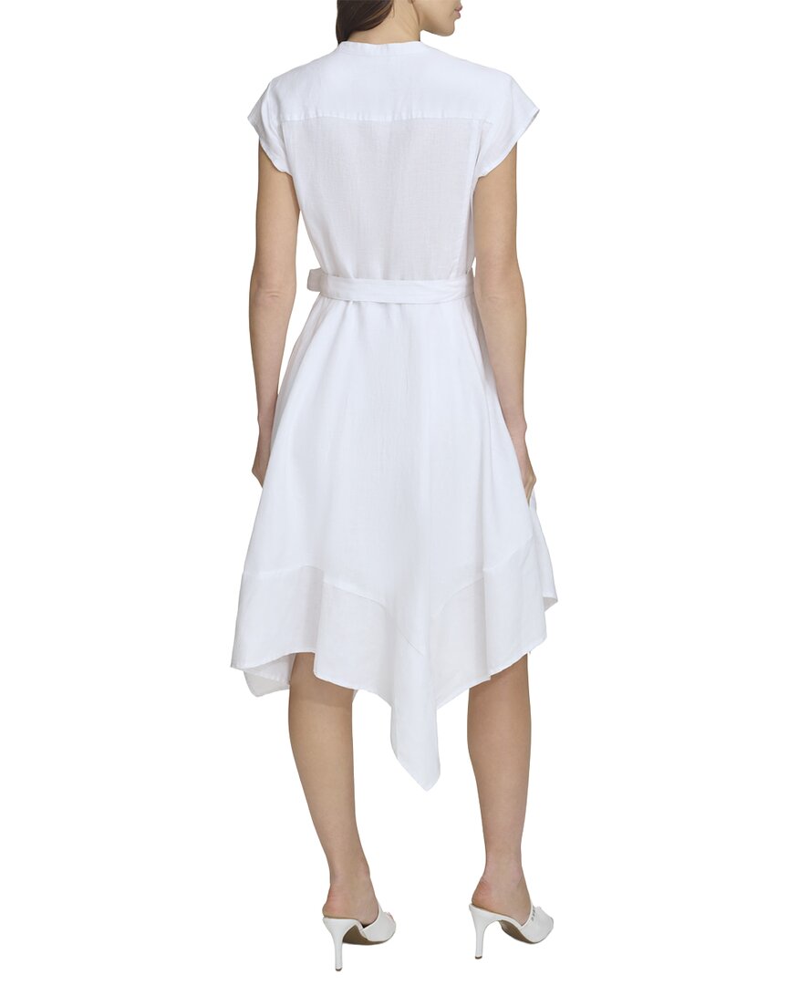DKNY Dkny Cap Sleeve Linen Top