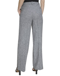 DKNY Dkny Mini Windowpane Linen-Blend Trouser