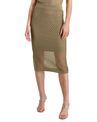 DKNY Dkny Open Stitch Corded Skirt