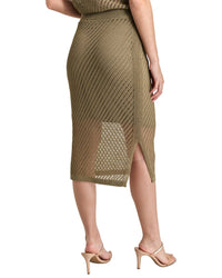 DKNY Dkny Open Stitch Corded Skirt