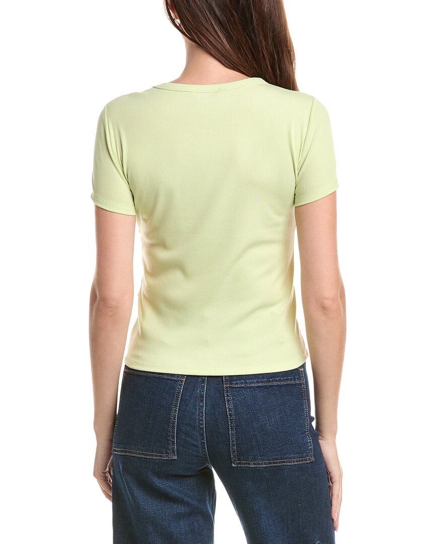 DKNY Dkny Twist Neck Rib Knit Top