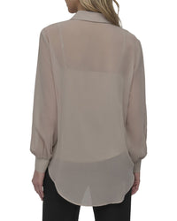 DKNY Dkny Button-Down Chiffon Shirt
