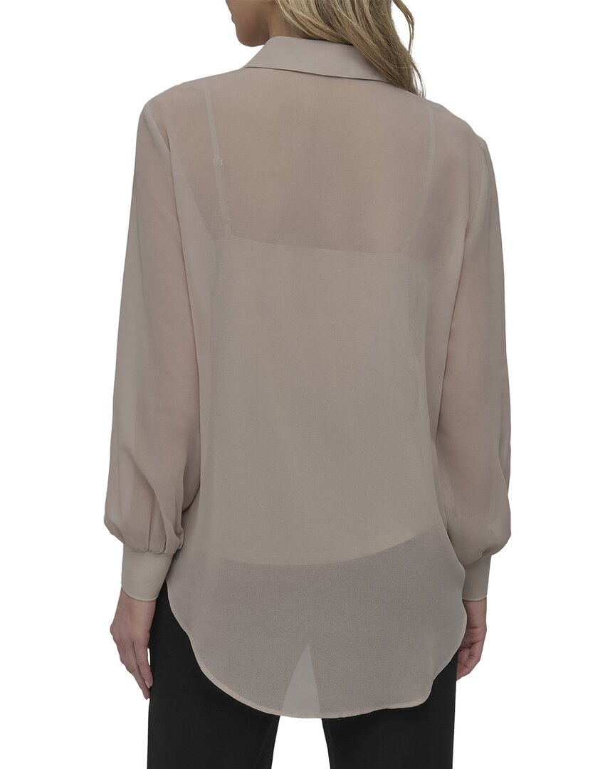 DKNY Dkny Button-Down Chiffon Shirt