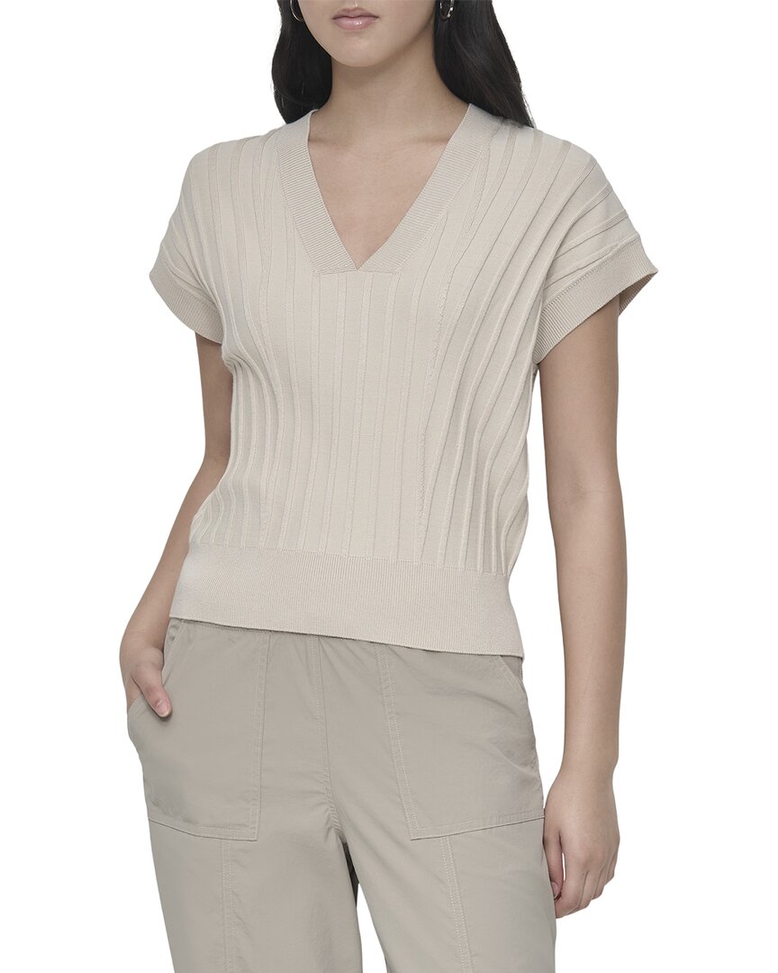 DKNY Dkny Rib V-Neck Sweater