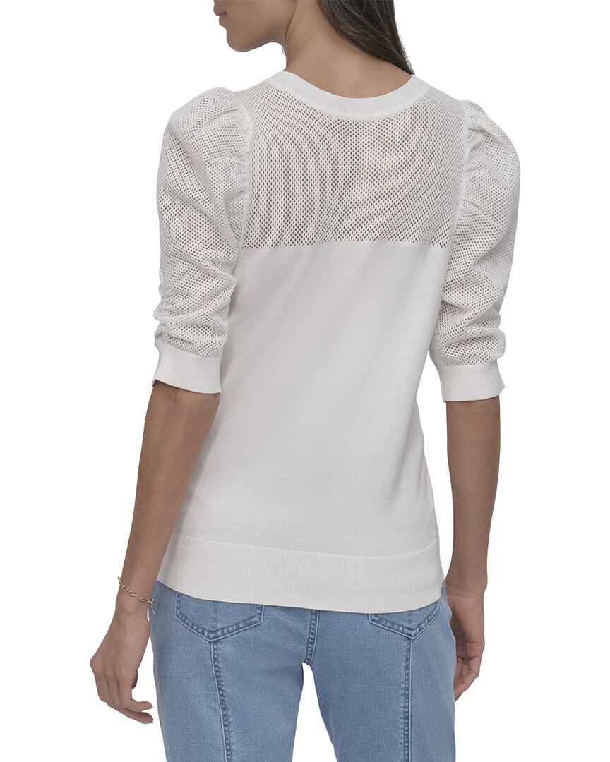 DKNY Dkny Crewneck Twist Sleeve Sweater