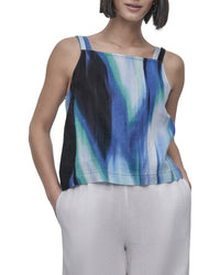 DKNY Dkny Printed Linen Top