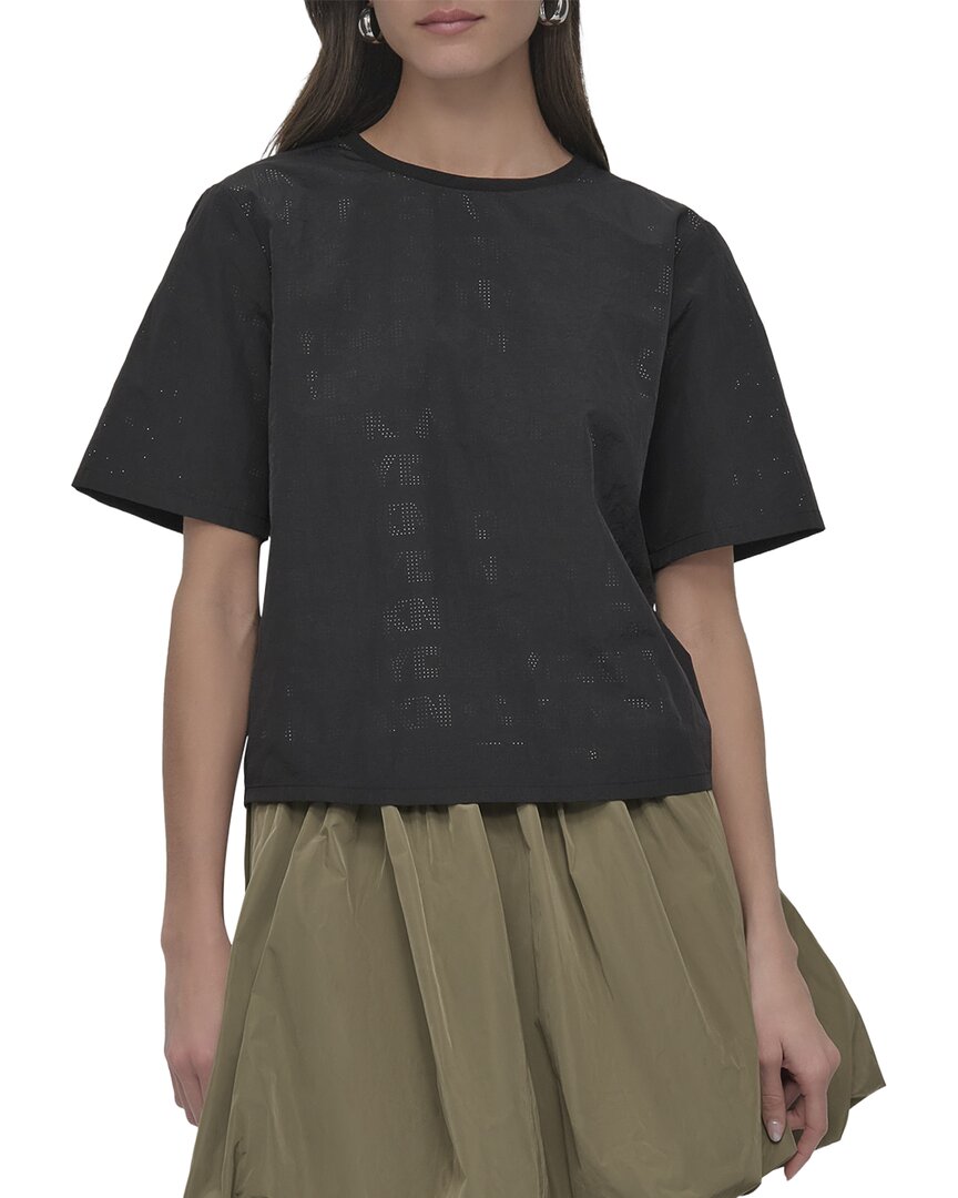 DKNY Dkny Perforated Logo Boxy T-Shirt