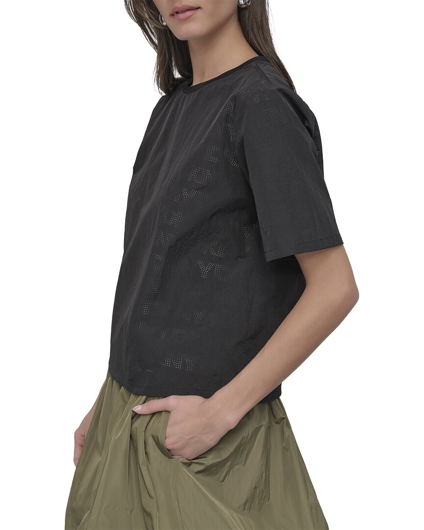 DKNY Dkny Perforated Logo Boxy T-Shirt