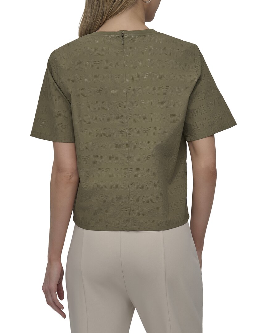 DKNY Dkny Perforated Logo Boxy T-Shirt
