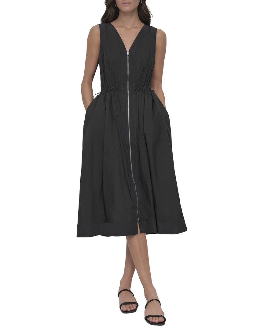 DKNY Dkny V-Neck Zip Front Dress