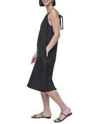 DKNY Dkny Tie Strap Linen Dress