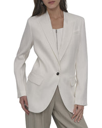 DKNY Dkny Stand Collar Peak Lapel Blazer