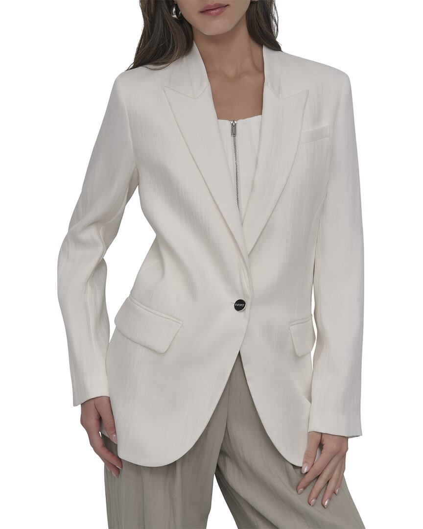 DKNY Dkny Stand Collar Peak Lapel Blazer