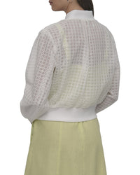 DKNY Dkny Eyelet Organza Bomber Jacket