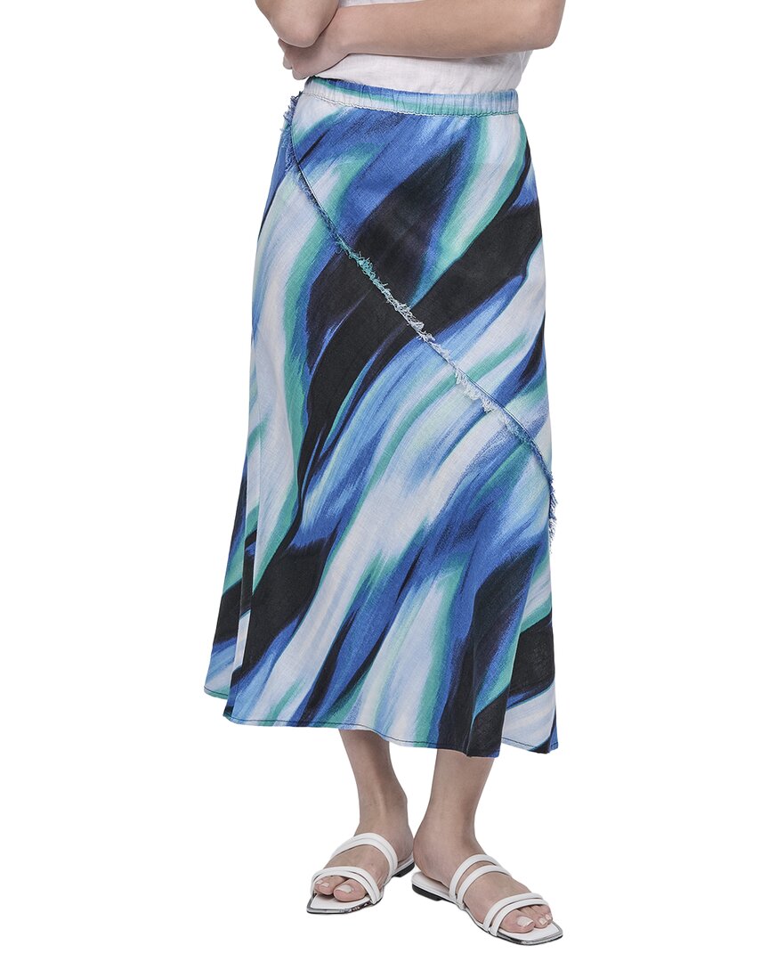 DKNY Dkny Printed Linen Skirt