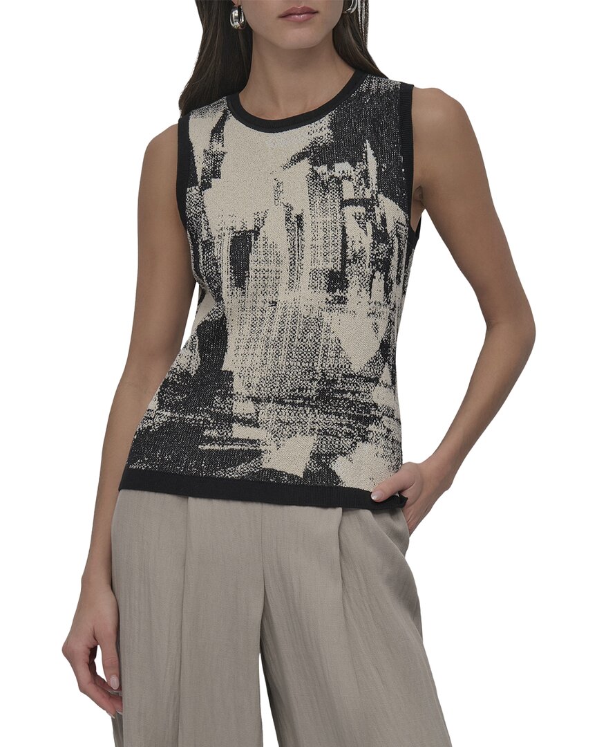 DKNY Dkny Boucle Printed Sweater