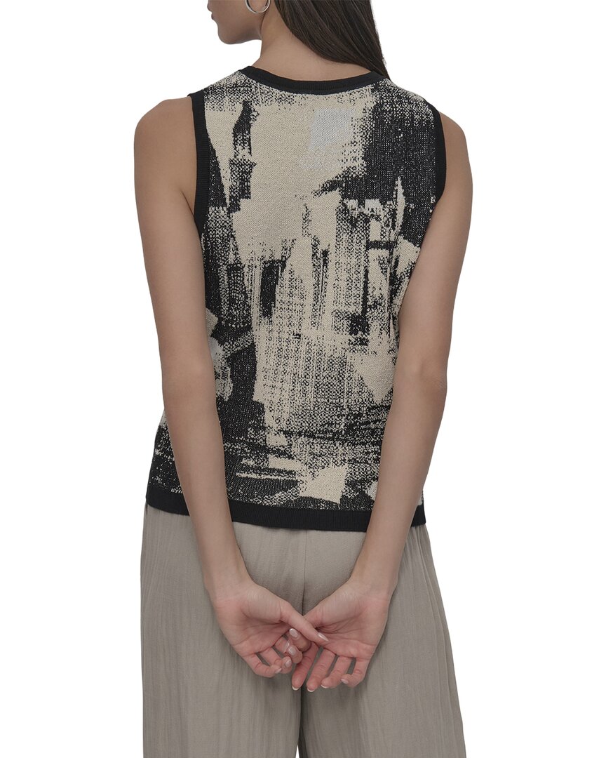 DKNY Dkny Boucle Printed Sweater