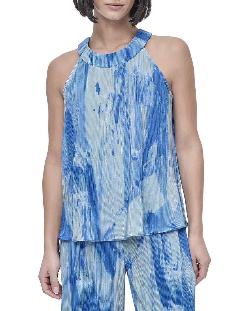DKNY Dkny Printed Plisse Top