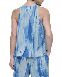DKNY Dkny Printed Plisse Top