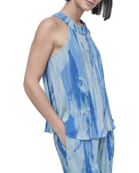 DKNY Dkny Printed Plisse Top