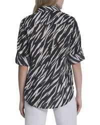 DKNY Dkny Printed Roll Tab Shirt