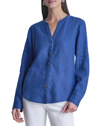 DKNY Dkny Roll Tab Linen Shirt