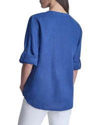 DKNY Dkny Roll Tab Linen Shirt
