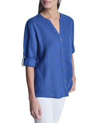 DKNY Dkny Roll Tab Linen Shirt