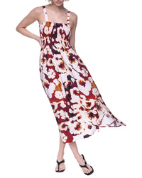 DKNY Dkny Printed Smocked Dress