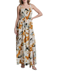 DKNY Dkny Printed Smocked Dress