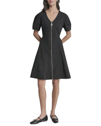 DKNY Dkny Lantern Silky Stretch Poplin Dress